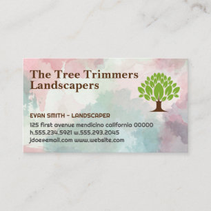 Tree Stylized   Gardening Landscapers Business Card