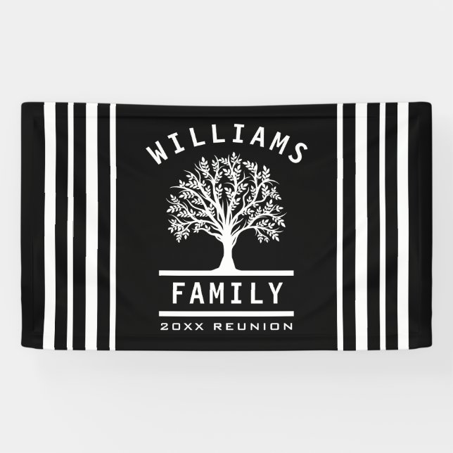 Tree Summer Vacation Road Trip Family Reunion Banner (Horizontal)