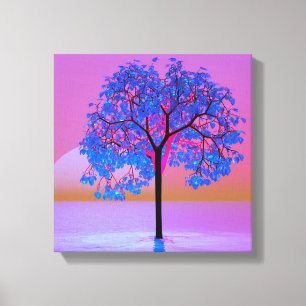 Tree Sunset Canvas Print