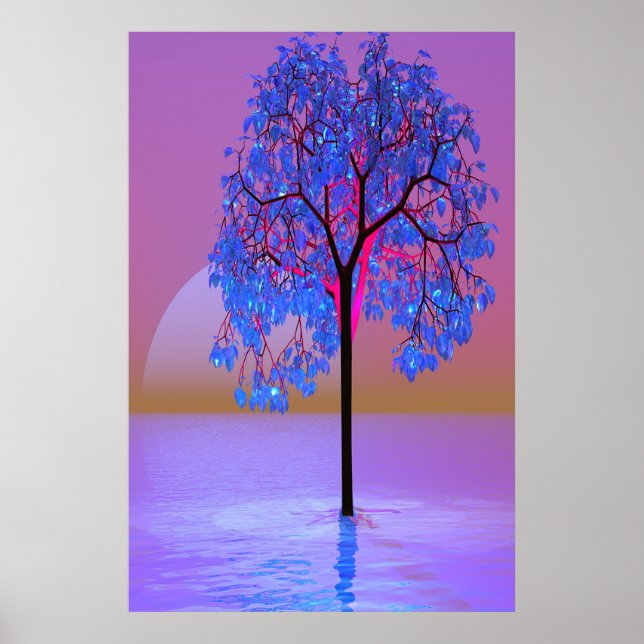 Tree Sunset Poster (Front)