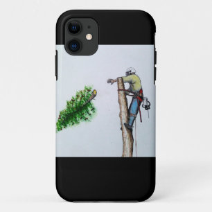 Tree Surgeon Arborist at work present iPhone 11 Case