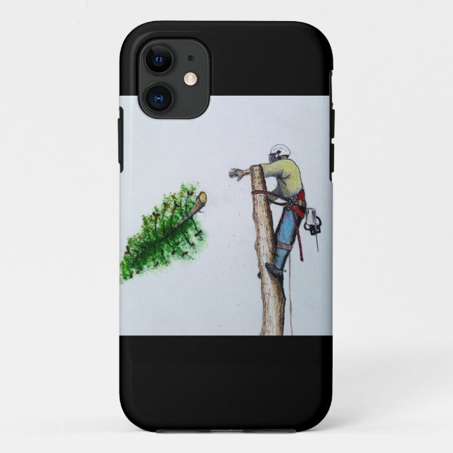 Tree Surgeon Arborist at work present Case-Mate iPhone Case (Back)