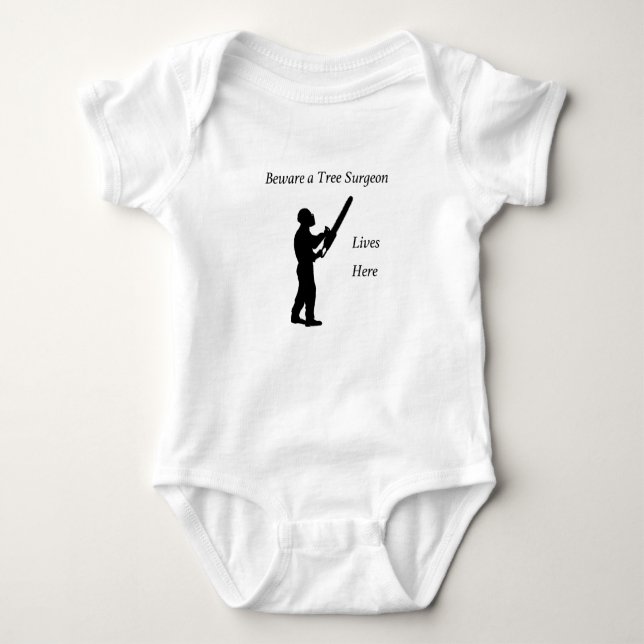 Tree Surgeon Arborist at work present Chainsaw Baby Bodysuit (Front)