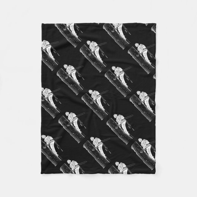 Tree Surgeon Arborist at work present Chainsaw Fleece Blanket (Front)