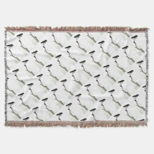 Tree Surgeon Arborist at work present Chainsaw Gif Throw Blanket