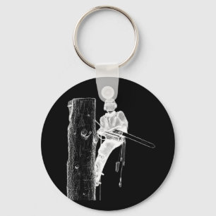 Tree Surgeon Arborist at work present Chainsaw Key Key Ring