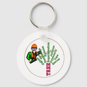 Tree Surgeon Arborist at work present Chainsaw Key Ring