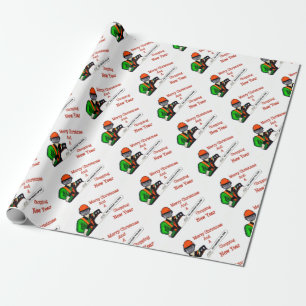 Tree Surgeon Arborist at work present Chainsaw Wrapping Paper