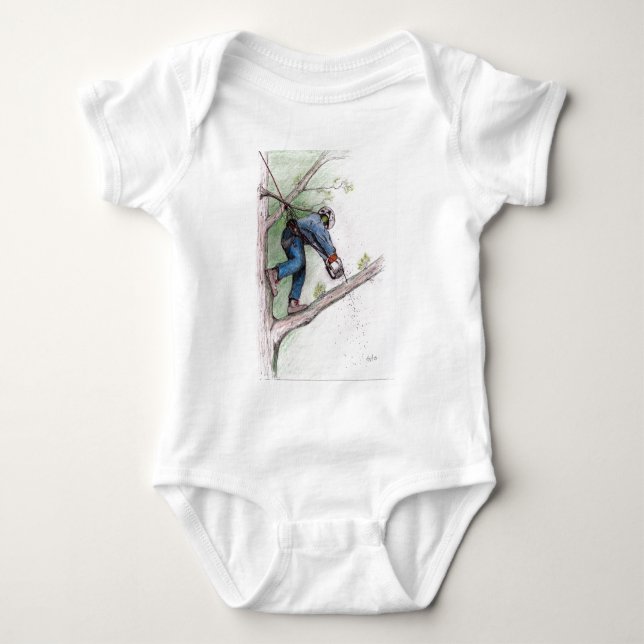 Tree Surgeon Arborist Baby Bodysuit (Front)