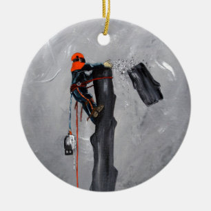 Tree Surgeon Arborist Ceramic Tree Decoration