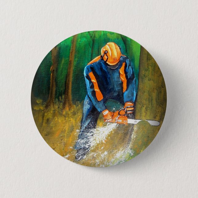 Tree Surgeon Arborist christmas present Birthday 6 Cm Round Badge (Front)