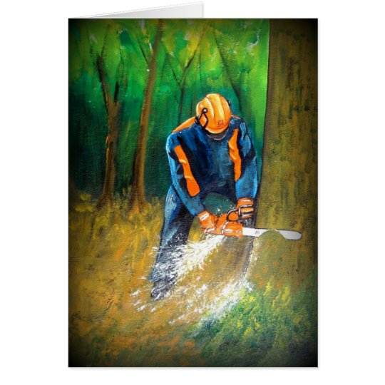 Tree Surgeon Arborist christmas present Birthday Card