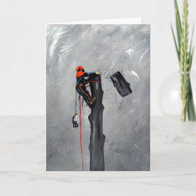 Tree Surgeon Arborist christmas present Birthday Holiday Card (Front)
