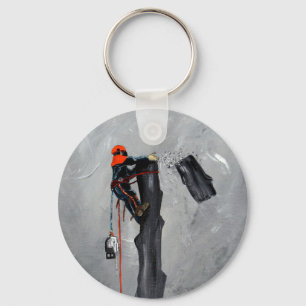 Tree Surgeon Arborist christmas present Birthday Key Ring