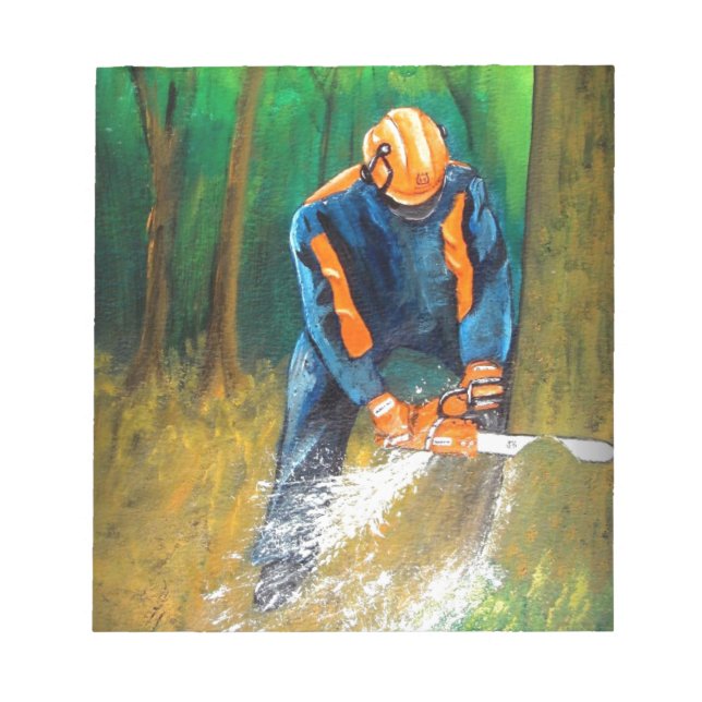 Tree Surgeon Arborist christmas present Birthday Notepad (Front)