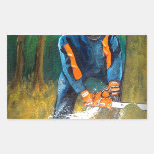 Tree Surgeon Arborist christmas present Birthday Rectangular Sticker