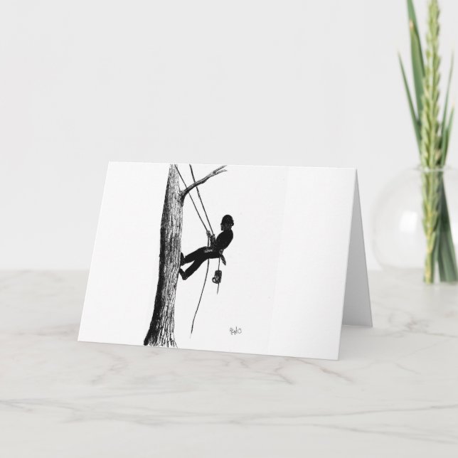 Tree Surgeon Arborist christmas present gift Holiday Card (Front)