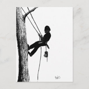 Tree Surgeon Arborist christmas present gift Holiday Postcard