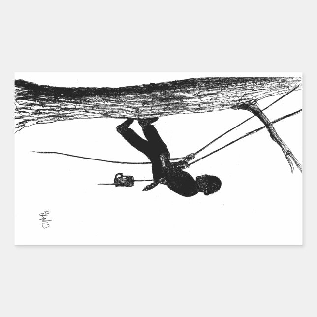 Tree Surgeon Arborist christmas present gift Rectangular Sticker (Front)
