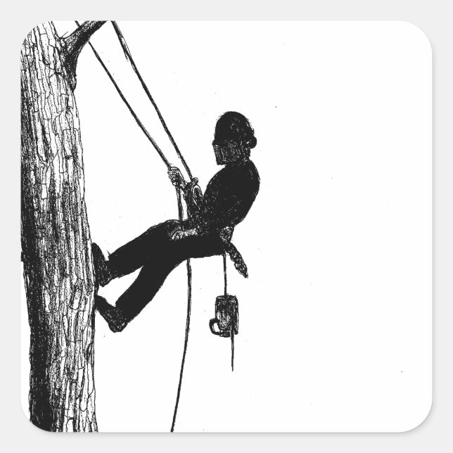 Tree Surgeon Arborist christmas present gift Square Sticker (Front)