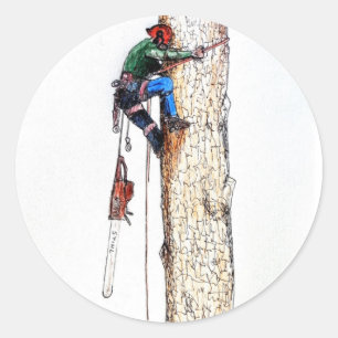 Tree Surgeon Arborist Classic Round Sticker