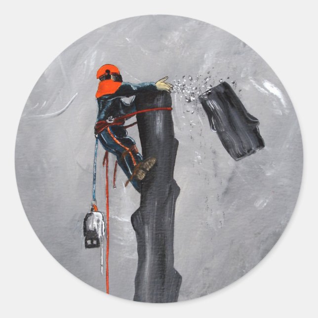 Tree Surgeon Arborist Classic Round Sticker (Front)