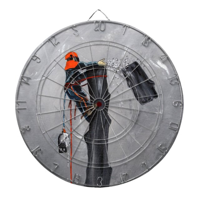 Tree Surgeon Arborist Dartboard (Front)