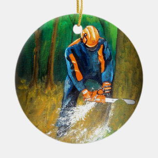 Tree Surgeon Arborist Forester Ceramic Tree Decoration