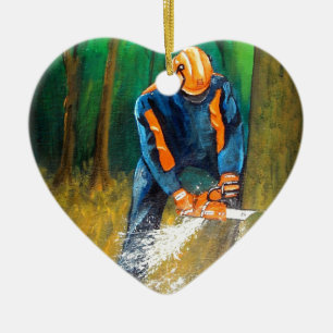 Tree Surgeon Arborist Forester Ceramic Tree Decoration