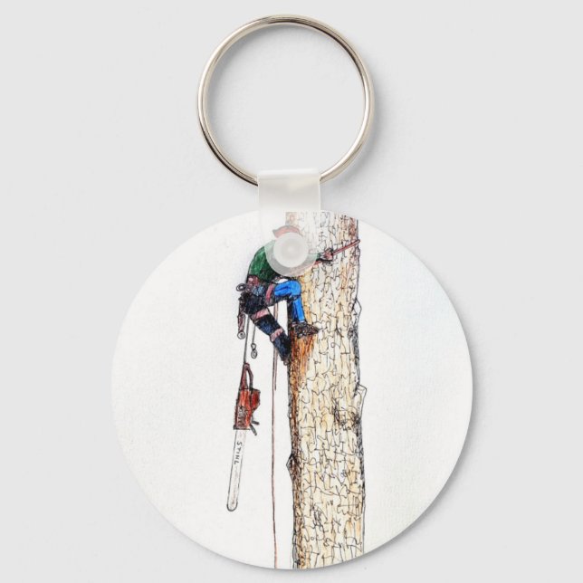 Tree Surgeon Arborist Key Ring (Front)
