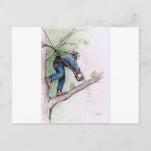 Tree Surgeon Arborist Lumberjack Postcard