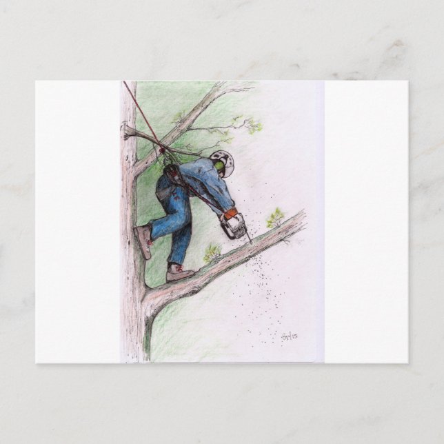 Tree Surgeon Arborist Lumberjack Postcard (Front)