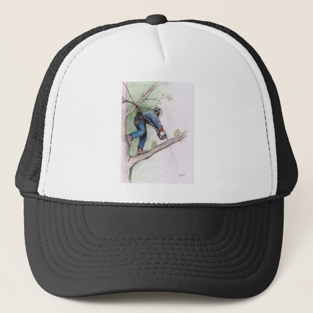 Tree Surgeon Arborist Lumberjack Trucker Hat (Front)