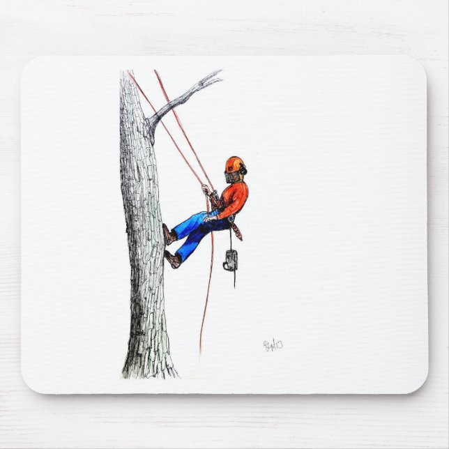 Tree Surgeon Arborist Mouse Mat (Front)