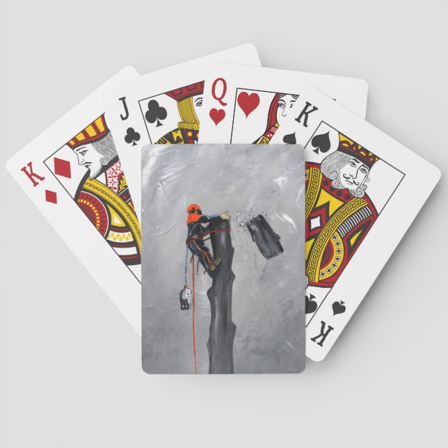 Tree Surgeon Arborist Playing Cards (Back)