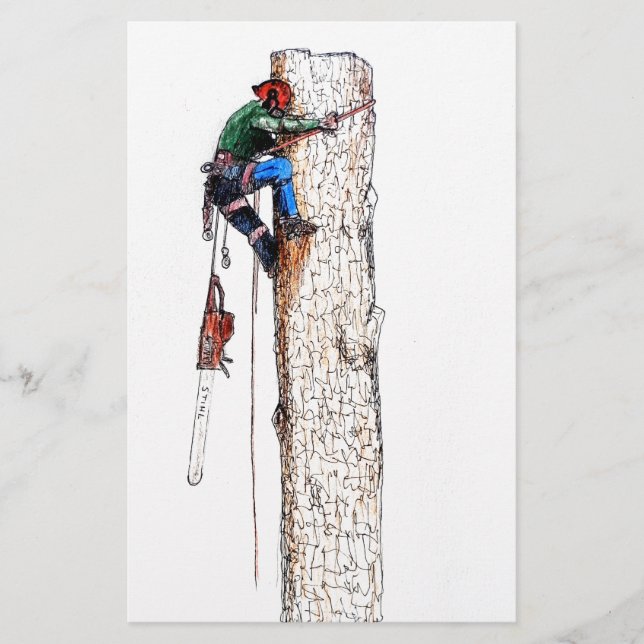 Tree Surgeon Arborist Stationery (Front)