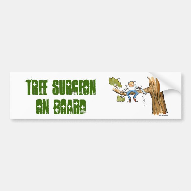 tree surgeon bumper sticker (Front)