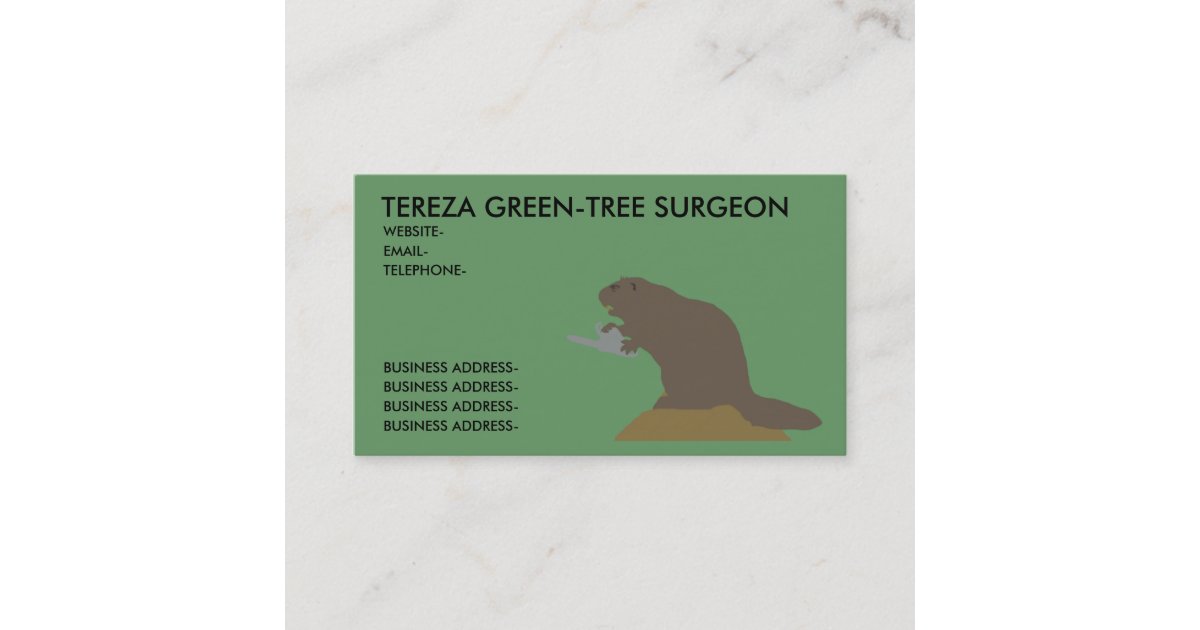 Tree surgeon business card Zazzle