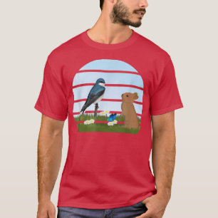 Tree Swallow Bird Bunny Spring Birdwatcher Animal T-Shirt