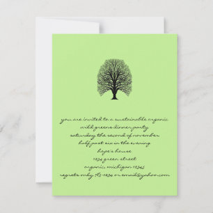 Tree Swirl Dinner Invitaions Invitation
