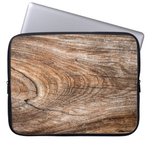 Tree texture rough solid wood laptop sleeve