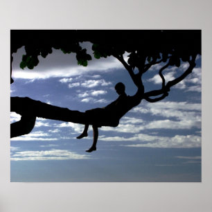 Tree Thinker Boy Poster