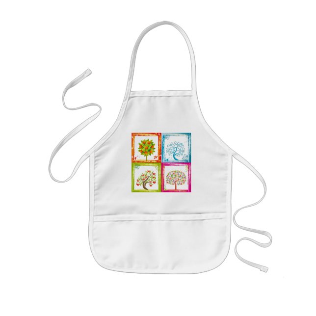Tree tiles 2x2 kids apron (Front)