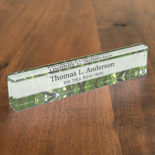 Tree Top Desk Nameplate