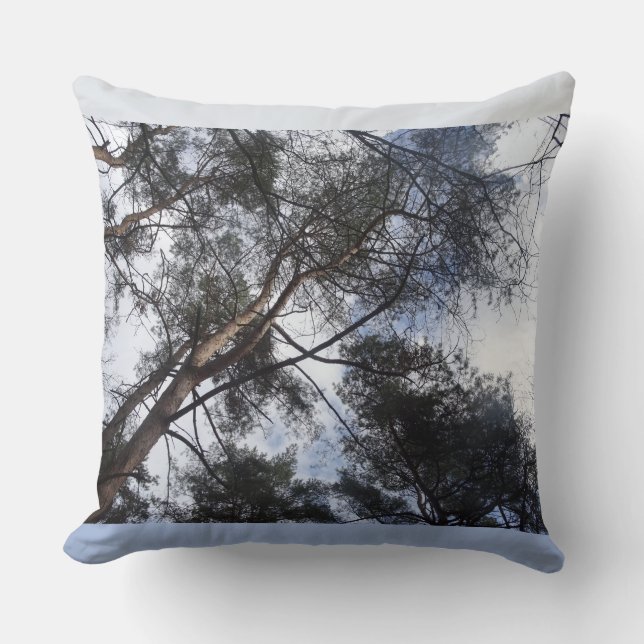 Tree Tops Throw Pillow (Front)