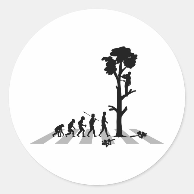 Tree Trimmer Classic Round Sticker (Front)