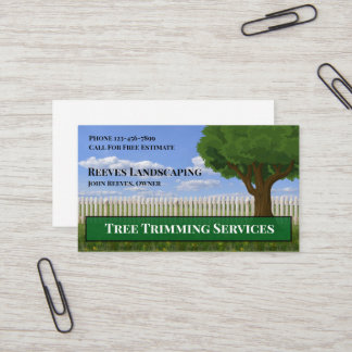 Tree Trimming Landscaping Service Business Card