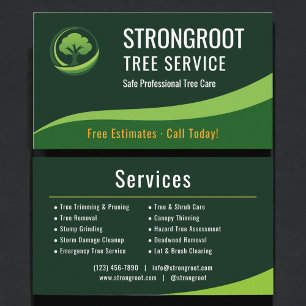 Tree Trimming Service Arborist Business Card