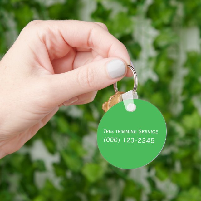  Tree trimming Service  editable Key Ring (Hand)