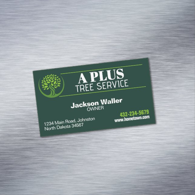 Tree Trimming Service Magnetic Business Card (In Situ)